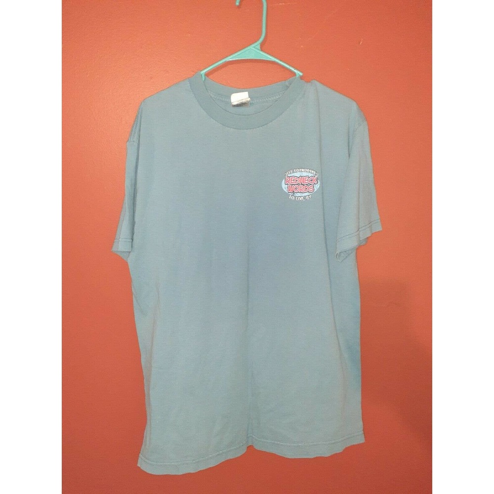 Jeff Foxworthy Redneck Words to live by Mayonnaise L Large Men's T shirt Blue